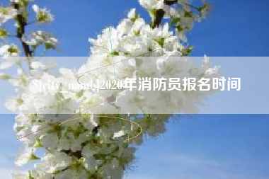 海宁2020年消防员报名时间