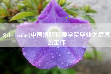 海宁中国消防救援学院毕业之后怎么工作