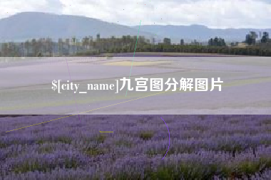 海宁九宫图分解图片