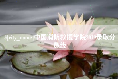 海宁中国消防救援学院2019录取分数线