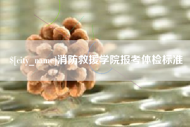海宁消防救援学院报考体检标准