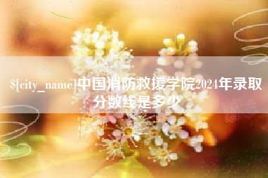 海宁中国消防救援学院2024年录取分数线是多少