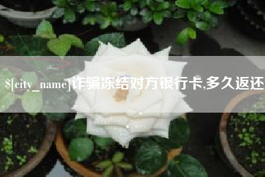 海宁诈骗冻结对方银行卡,多久返还