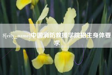 海宁中国消防救援学院招生身体要求