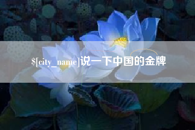 海宁说一下中国的金牌