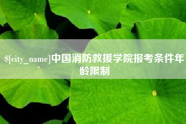 海宁中国消防救援学院报考条件年龄限制