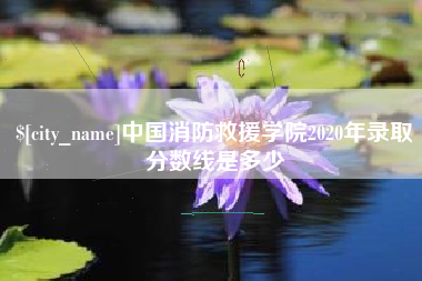 海宁中国消防救援学院2020年录取分数线是多少