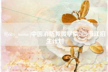 海宁中国消防救援学院2020浙江招生计划