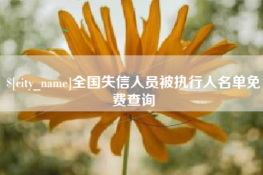 海宁全国失信人员被执行人名单免费查询