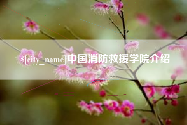 海宁中国消防救援学院介绍