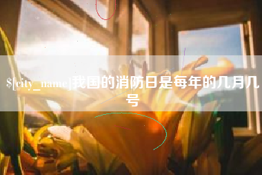 海宁我国的消防日是每年的几月几号