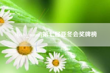 海宁第七届亚冬会奖牌榜