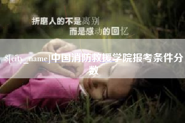海宁中国消防救援学院报考条件分数