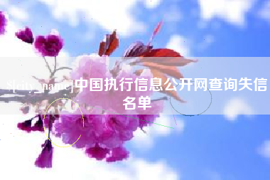 海宁中国执行信息公开网查询失信名单