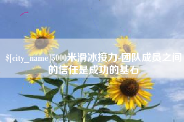海宁5000米滑冰接力-团队成员之间的信任是成功的基石