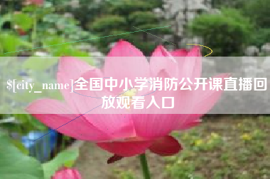 海宁全国中小学消防公开课直播回放观看入口