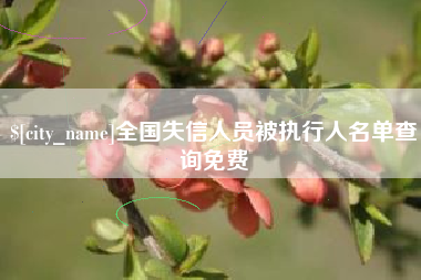 海宁全国失信人员被执行人名单查询免费