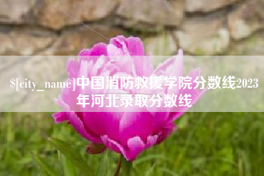 海宁中国消防救援学院分数线2023年河北录取分数线