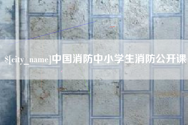海宁中国消防中小学生消防公开课