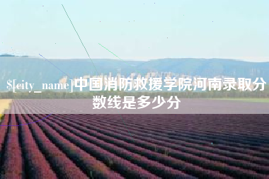 海宁中国消防救援学院河南录取分数线是多少分